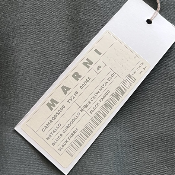 MARNI -CREW NECk BLOUSE- DARK GEEN -EUROPEAN SIZE 40 - Picture 7 of 8